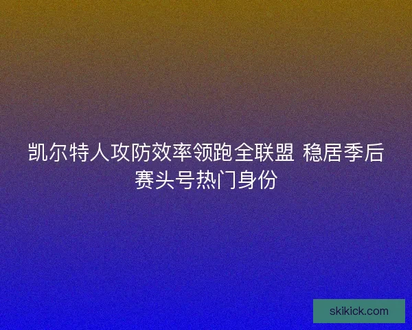 凯尔特人攻防效率领跑全联盟 稳居季后赛头号热门身份
